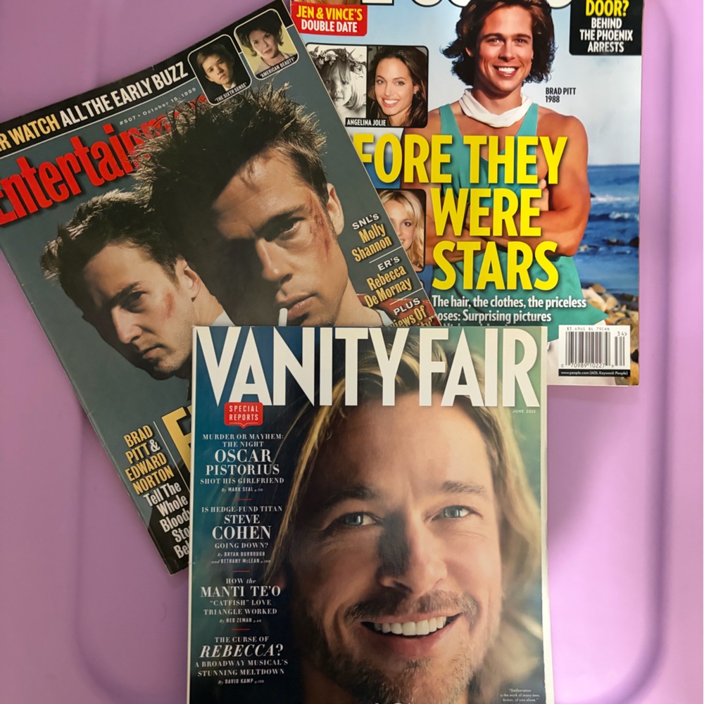 Lot 18 🤩😘 Brad Pitt magazines lot